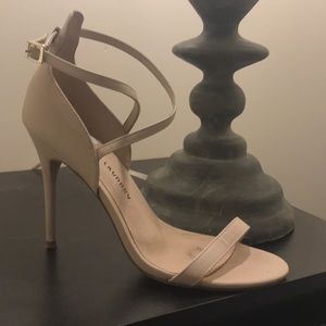 Strappy nude Chinese Laundry heels